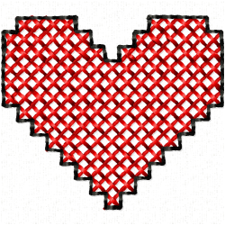 Hearts Embroidery Design 9